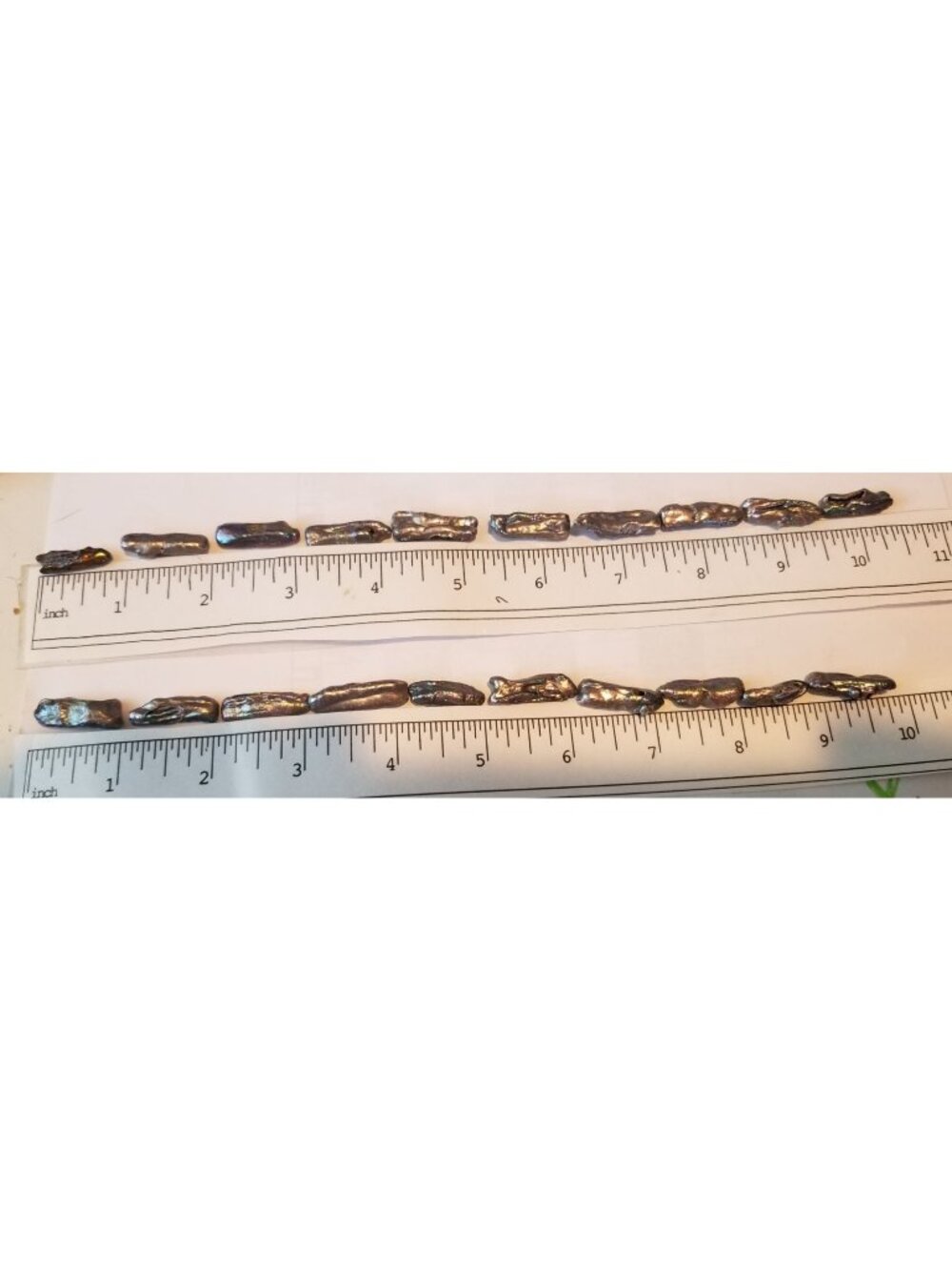 Loose Grey Biwa Stick Pearl Braque 20" 20 Pieces  158.5  ct  31.7  gr  1 cm  x 0